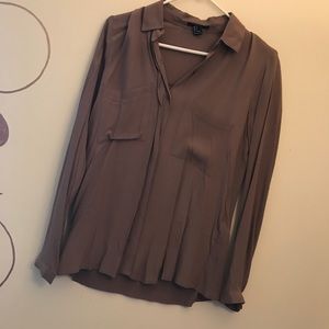 NWOT Tan Button Down